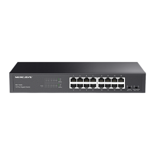 Коммутатор Mercusys MS116GS неуправляемый, 16 портов 1 Гбит/с, настольный или в стойку