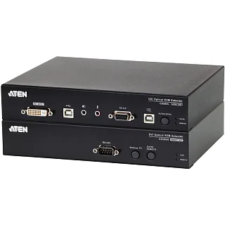 Оптический удлинитель KVM ATEN CE680, DVI-D, USB, аудио и RS-232, одномодовое волокно до 20 км
