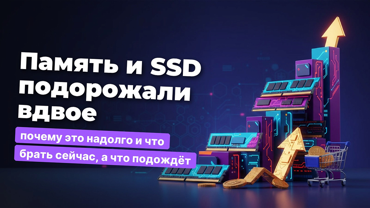 Память и SSD подорожали вдвое: почему это надолго и что брать сейчас, а что подождёт