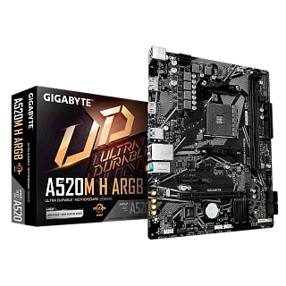Материнская плата Gigabyte A520M H ARGB, AM4, AMD A520, Micro-ATX, DDR4