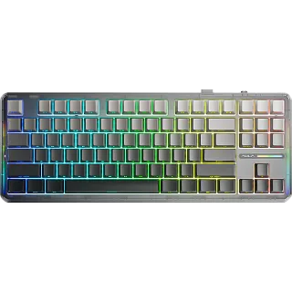 Клавиатура AULA F87 3in1 Gradient, проводное и беспроводное подключение, серый, подсветка