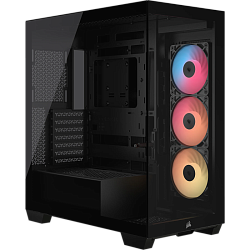 Корпус без блока Case Corsair 3500X RS-R ARGB, Midi-Tower, TG, 3x120mm ARGB, 2xUSB-A 3.2, 1xUSB 3.2 Type-C, E-ATX, ATX, mATX, mITX Black