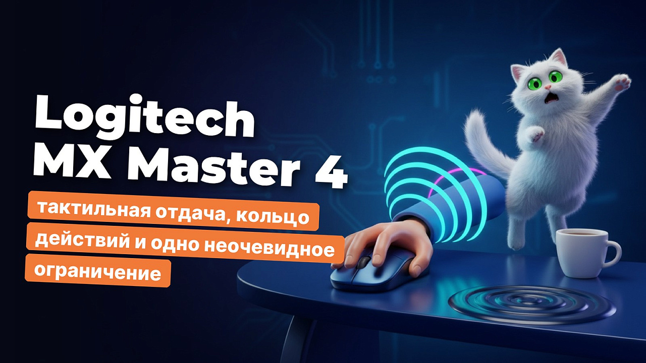 Logitech MX Master 4: тактильная отдача, кольцо действий и одно неочевидное ограничение