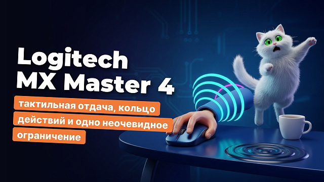 Logitech MX Master 4: тактильная отдача, кольцо действий и одно неочевидное ограничение