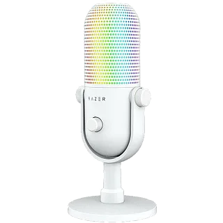 Микрофон Razer Seiren V3 Chroma, проводное подключение, USB Type-A, настольный, White