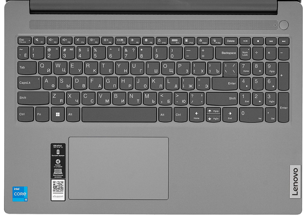 Ноутбук Lenovo IdeaPad Slim 3 16IAH8 83ES002WRK, Arctic Grey, 16" WUXGA IPS 60Hz, Intel® Core™ i5-12450H, Intel® UHD Graphics, 16 ГБ DDR5-4800, SSD 512GB, WINDOWS 11 PRO, КЛАВИАТУРА RU/US, гарантия 1 год, фото 11