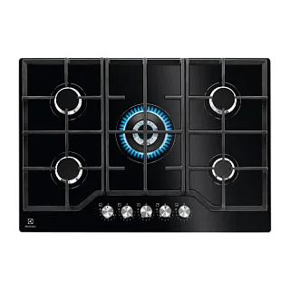 Варочная панель Electrolux KGG75362K, газовая, 75 см, 5 конфорок, Wok-конфорка, газ-контроль