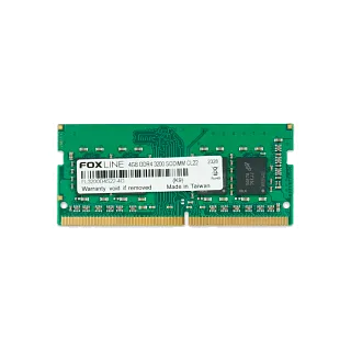 Оперативная память Foxline SODIMM FL3200D4S22-4G, 4 ГБ, DDR4, 3200 МГц, PC4-25600, CL22