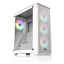 Корпус Raijintek ARCADIA 41-MS4, Midi-Tower, белый, 1x120mm + 3x120mm ARGB, 2xUSB-A 3.0 + 1xUSB-C, ATX/mATX/mITX