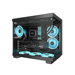 Корпус PCCooler C3T500 ARGB BK, Midi-Tower, чёрный, 6×120 мм ARGB, USB‑C 3.1, 2×USB‑A 3.0, поддержка ATX/mATX/mITX