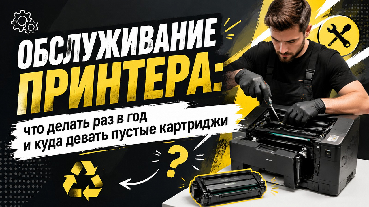 Обслуживание принтера: что делать раз в год и куда девать пустые картриджи