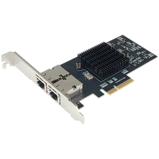 Сетевая карта Sunrich N-1320, 2 порта RJ-45 10 Гбит/с, PCIe 4.0 x4, Intel E610-XAT