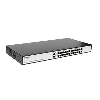 Коммутатор Origo OS1226P неуправляемый, 24 порта PoE 100 Мбит/с, 2 порта 1 Гбит/с, 285 Вт, 19″