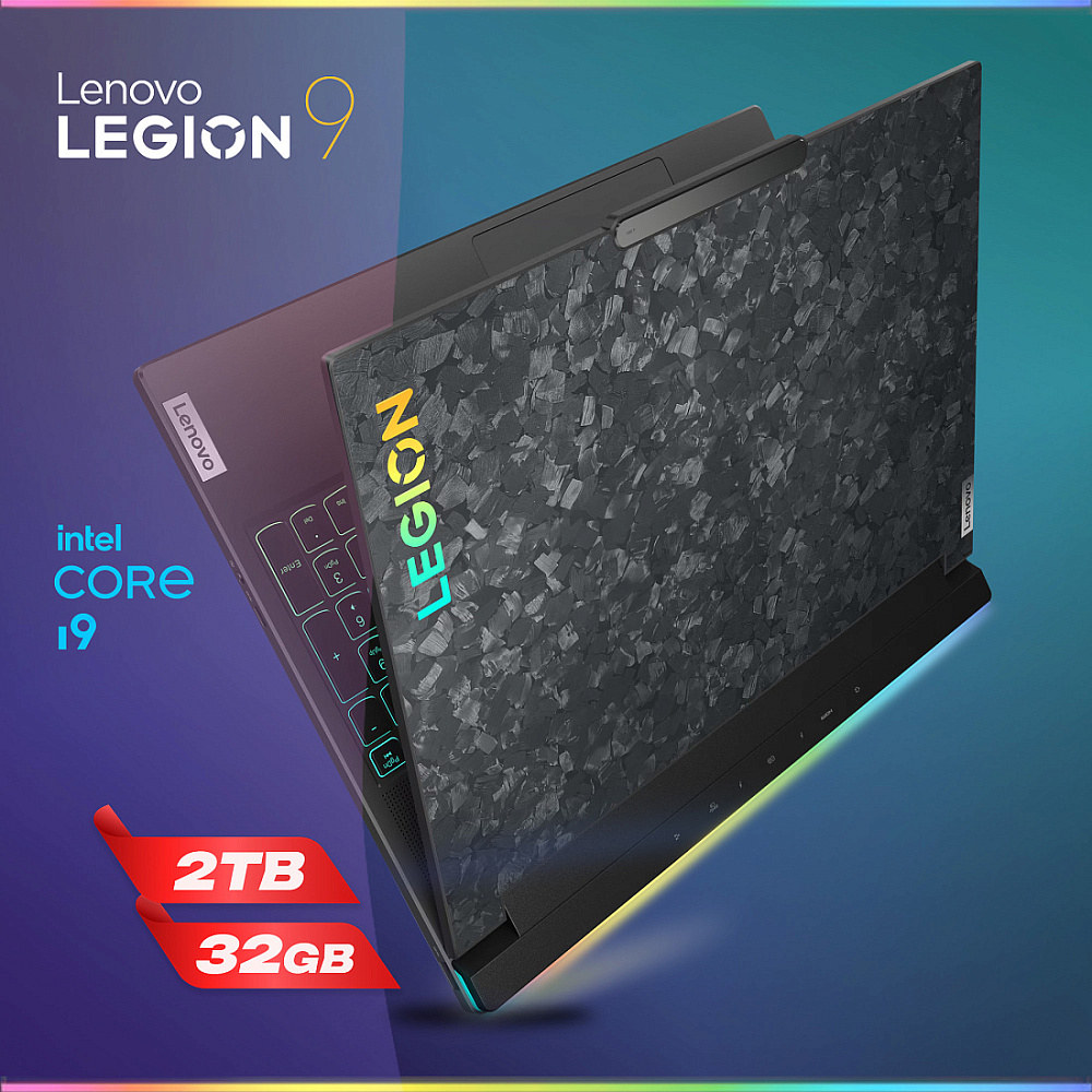 Ноутбук Lenovo Legion 9 16IRX9 83G0002LRK Carbon Black, 16" 3.2K Mini LED, Intel Core i9 14900HX, NVIDIA GeForce RTX 4080 12GB GDDR6, 32GB DDR5-5600MHz, 2TB SSD PCIe G4, NO OS, GAME КЛАВИАТУРА RU/US, RGB-Lens + 8 Keycaps & Easy Tool, гарантия 1 год