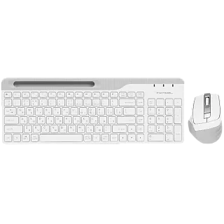 Комплект клавиатура и мышь A4Tech + Fstyler FB2535C, беспроводное подключение, USB-A, белый