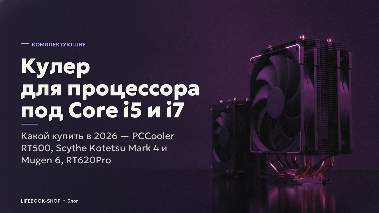 Кулер для процессора под Core i5 и i7: какой купить в 2026 — PCCooler RT500, Scythe Kotetsu Mark 4 и Mugen 6, RT620Pro