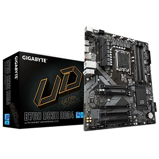 Материнская плата Gigabyte INTEL B760 s1700, LGA1700, mATX, DDR4, B760DS3HDDR4