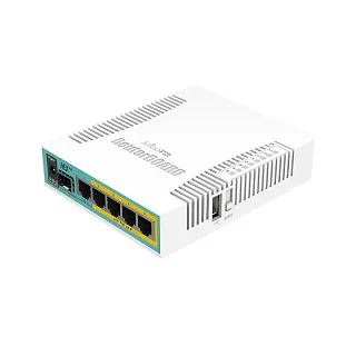 Маршрутизатор MikroTik hEX PoE RB960PGS, 5 портов 1 Гбит/с, PoE-выход на 4 порта, SFP, USB 2.0